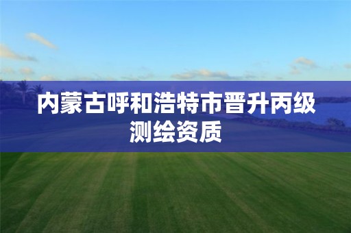 内蒙古呼和浩特市晋升丙级测绘资质