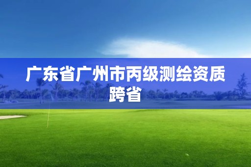 广东省广州市丙级测绘资质跨省