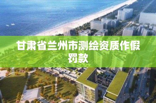 甘肃省兰州市测绘资质作假罚款