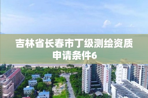 吉林省长春市丁级测绘资质申请条件6