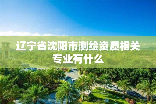 辽宁省沈阳市测绘资质相关专业有什么