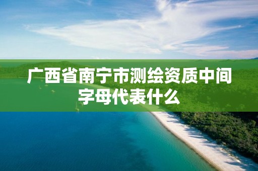 广西省南宁市测绘资质中间字母代表什么