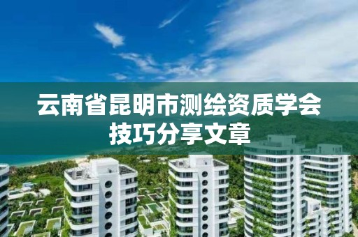 云南省昆明市测绘资质学会技巧分享文章