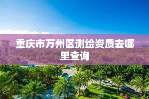 重庆市万州区测绘资质去哪里查询