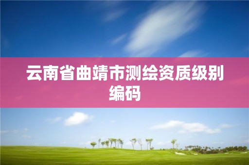 云南省曲靖市测绘资质级别编码