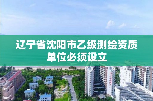 辽宁省沈阳市乙级测绘资质单位必须设立