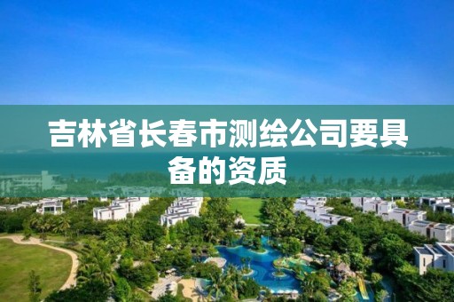 吉林省长春市测绘公司要具备的资质