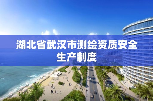 湖北省武汉市测绘资质安全生产制度