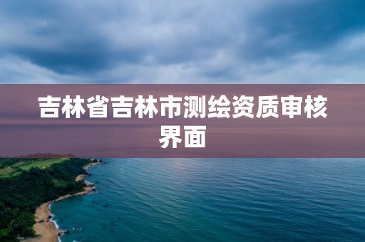 吉林省吉林市测绘资质审核界面