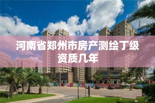 河南省郑州市房产测绘丁级资质几年