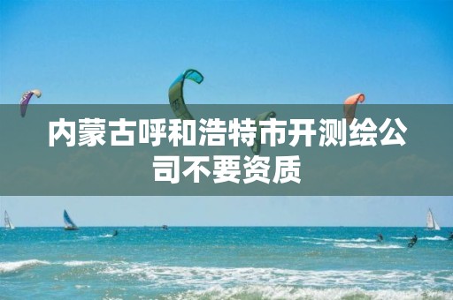 内蒙古呼和浩特市开测绘公司不要资质