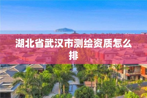 湖北省武汉市测绘资质怎么排