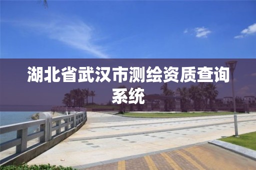 湖北省武汉市测绘资质查询系统