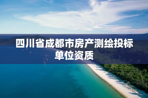 四川省成都市房产测绘投标单位资质