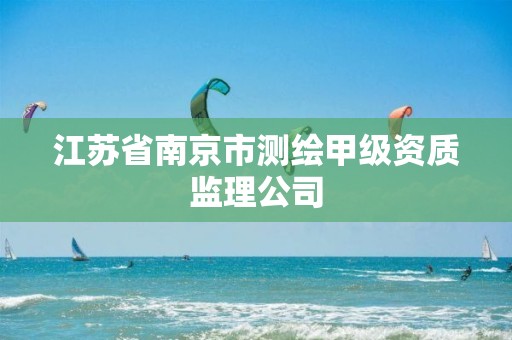 江苏省南京市测绘甲级资质监理公司