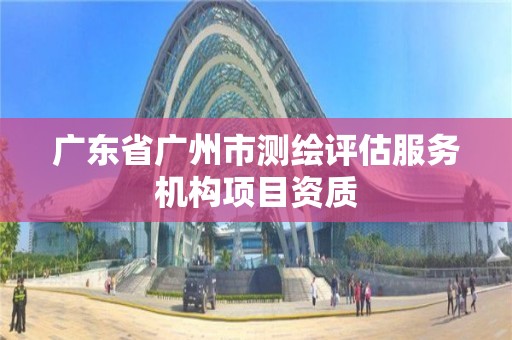 广东省广州市测绘评估服务机构项目资质