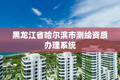 黑龙江省哈尔滨市测绘资质办理系统