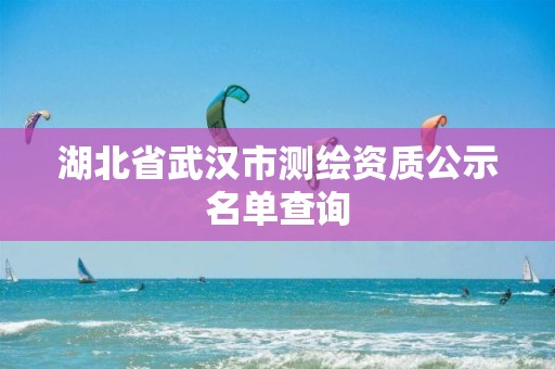 湖北省武汉市测绘资质公示名单查询