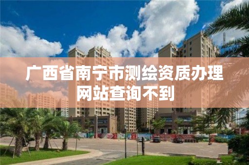 广西省南宁市测绘资质办理网站查询不到