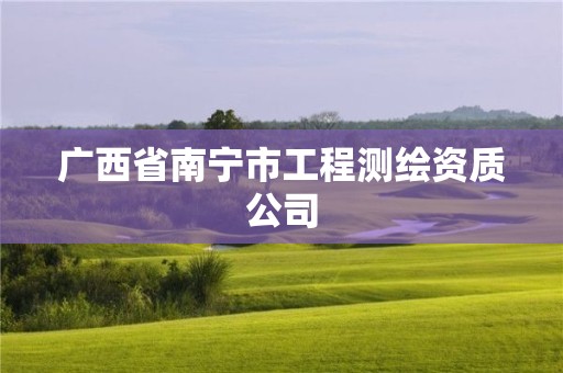 广西省南宁市工程测绘资质公司