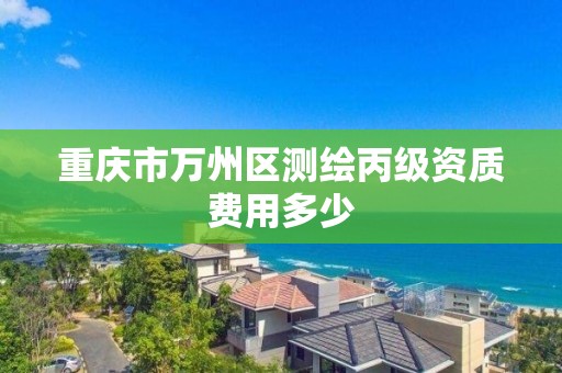 重庆市万州区测绘丙级资质费用多少