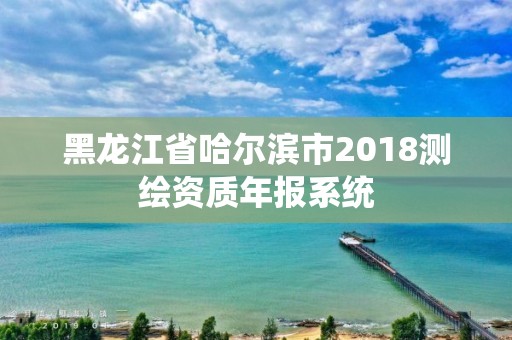 黑龙江省哈尔滨市2018测绘资质年报系统