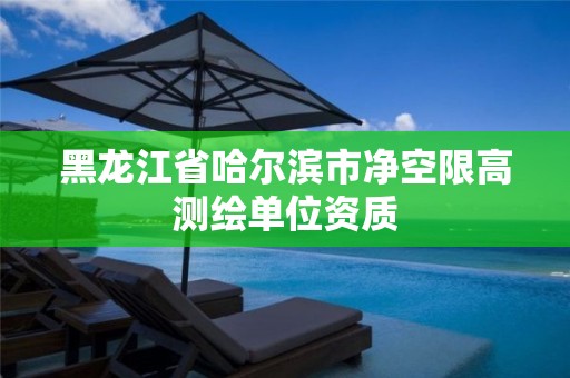 黑龙江省哈尔滨市净空限高测绘单位资质