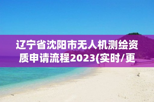 辽宁省沈阳市无人机测绘资质申请流程2023(实时/更新中)