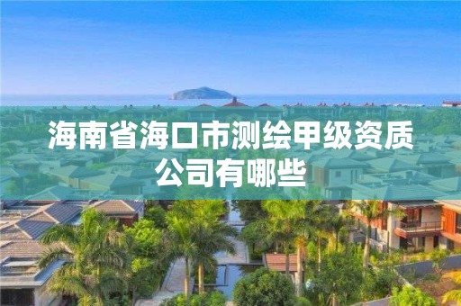 海南省海口市测绘甲级资质公司有哪些