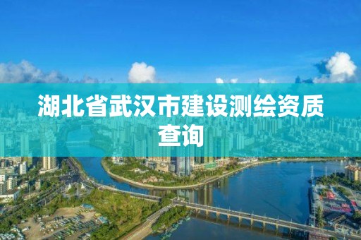 湖北省武汉市建设测绘资质查询