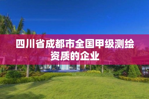 四川省成都市全国甲级测绘资质的企业