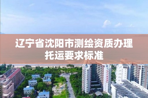 辽宁省沈阳市测绘资质办理托运要求标准