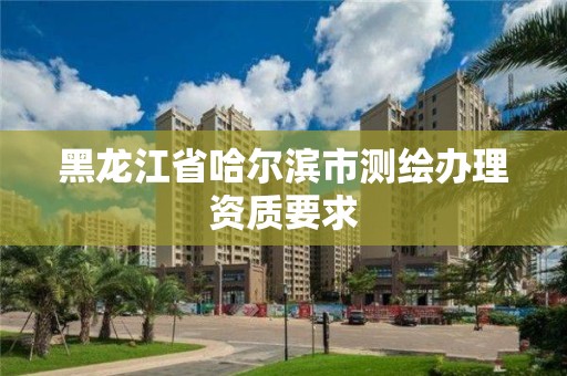 黑龙江省哈尔滨市测绘办理资质要求