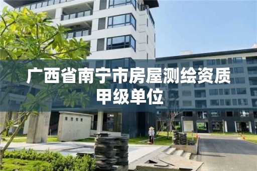 广西省南宁市房屋测绘资质甲级单位