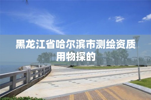 黑龙江省哈尔滨市测绘资质用物探的