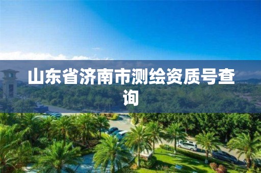 山东省济南市测绘资质号查询