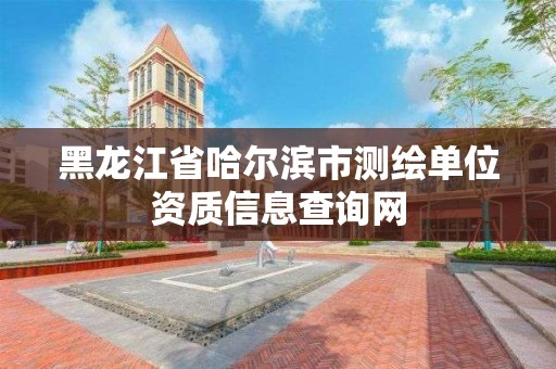 黑龙江省哈尔滨市测绘单位资质信息查询网