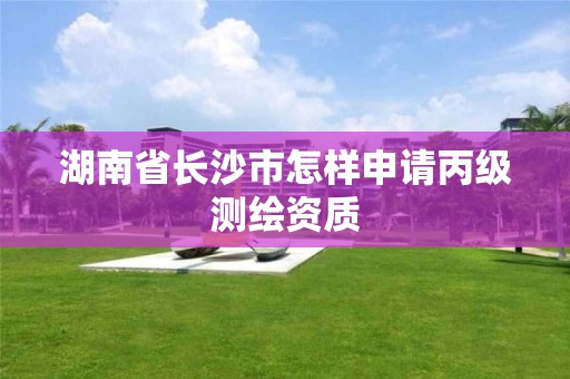 湖南省长沙市怎样申请丙级测绘资质