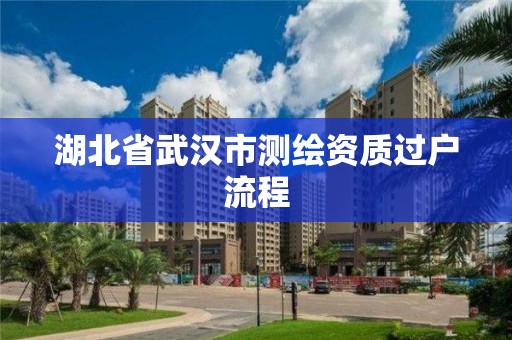 湖北省武汉市测绘资质过户流程