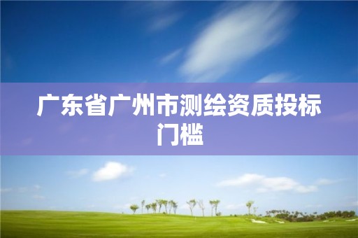 广东省广州市测绘资质投标门槛