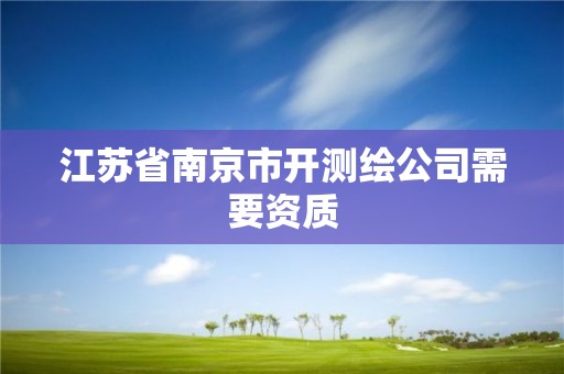 江苏省南京市开测绘公司需要资质