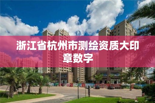 浙江省杭州市测绘资质大印章数字