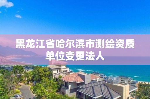 黑龙江省哈尔滨市测绘资质单位变更法人