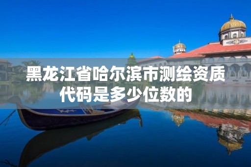 黑龙江省哈尔滨市测绘资质代码是多少位数的