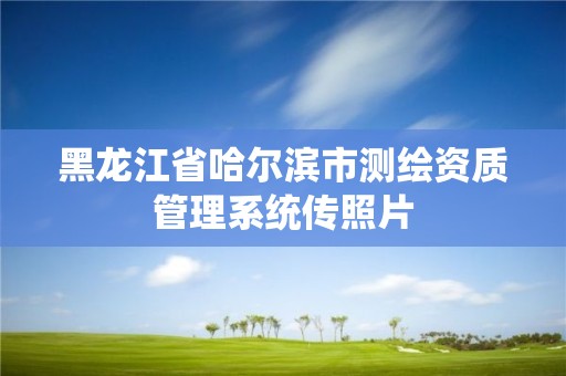 黑龙江省哈尔滨市测绘资质管理系统传照片