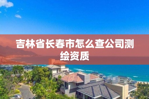 吉林省长春市怎么查公司测绘资质