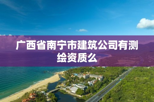 广西省南宁市建筑公司有测绘资质么