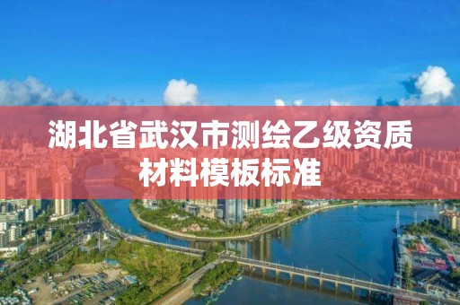 湖北省武汉市测绘乙级资质材料模板标准