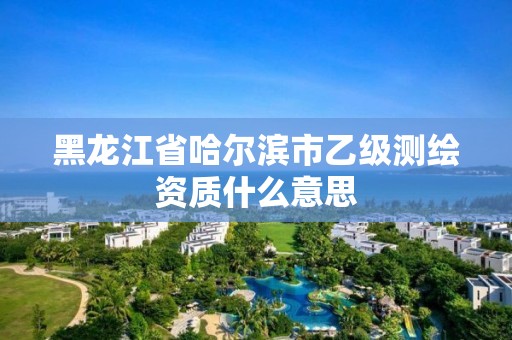 黑龙江省哈尔滨市乙级测绘资质什么意思