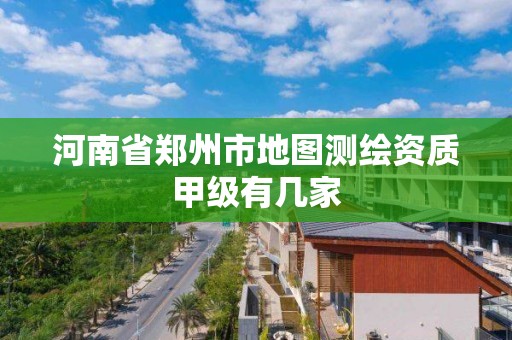 河南省郑州市地图测绘资质甲级有几家